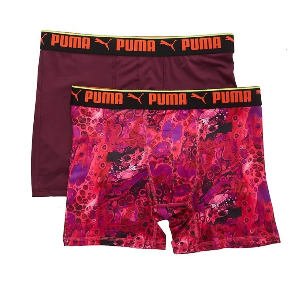 ✔️PUMA MENS BOXER BRIEFS WATERCOLOR PATTERN